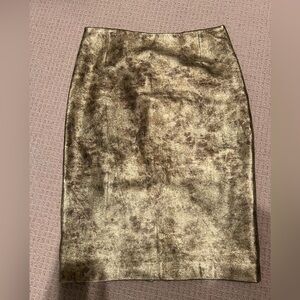 Genuine Leather metallic skirt Elie Tahari
